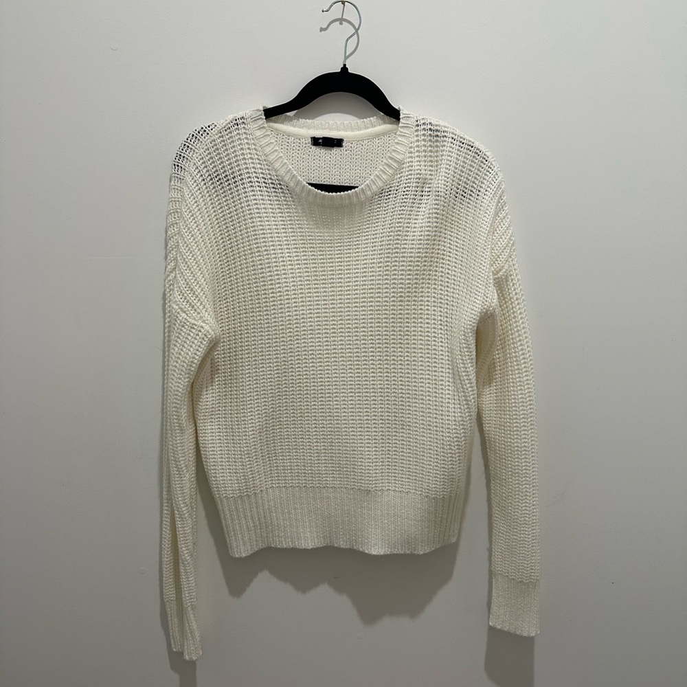 Ardene Cream Knit Crew Neck Sweater